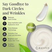 Eye Serum Treatment with Retinol, Caffeine & Multi-Peptides for Dark Circles, Puffiness, Wrinkles & Fine Lines - Hydrating...