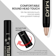 evpct Mocha Beige Shimmer Cream Eye Shadow Brightener Sticks Set for Eyes, Mocha Beige Shimmery Matte Pencil Eye shadow Ap...