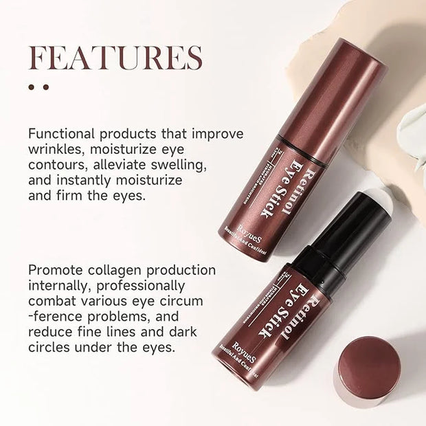 AKARY Retinol Eye Cream for Dark Circles and Puffiness, Skincare Under Eye Cream Eye Stick Reduce Wrinkles and Fine Lines,...