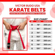 Karate Belt, All-Purpose Martial Arts Belt, Judo, Taekwondo 0-6. - Product Image