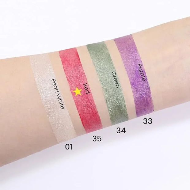 Kaely 2Pcs Cream Eyeshadow Sticks Set for Eyes Waterproof,Red Shimmer Eye shadow Stick Pencil Pen Bulk sombras en crema pa...