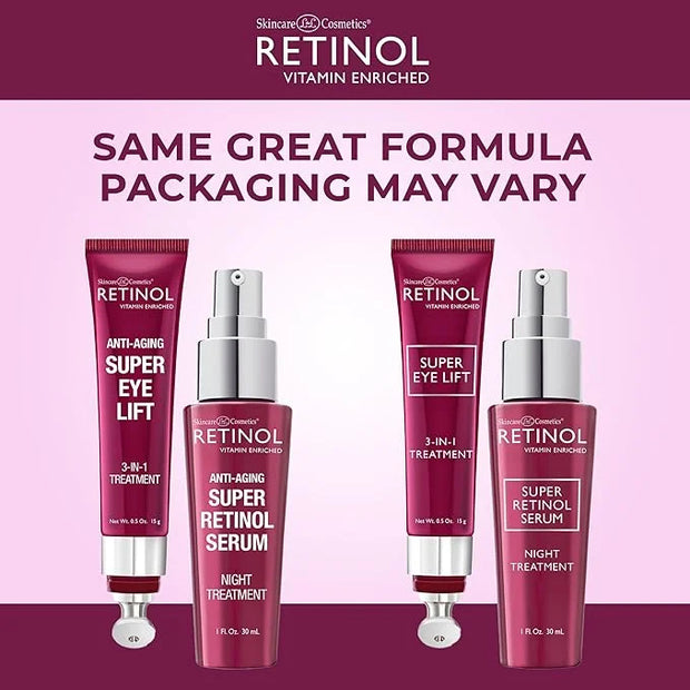 Retinol 6X Super Serum – Unique, Intensive Formula Accelerates Skin Renewal While You Sleep + Retinol Super Eye Lift - A l...