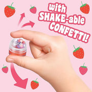 EXPRESSIONS 4pc Lip Gloss with Confetti Top – Berry Sweet Fruity Flavored Lip Gloss For Girls, Safe and Non-Toxic Confetti...