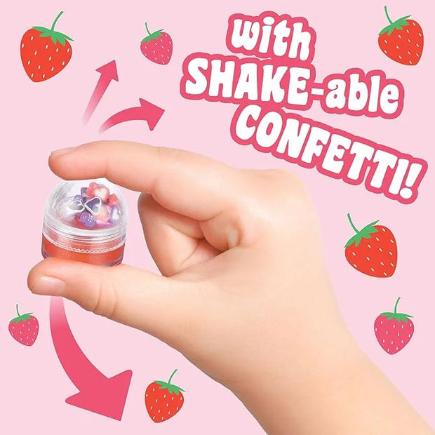 EXPRESSIONS 4pc Lip Gloss with Confetti Top – Berry Sweet Fruity Flavored Lip Gloss For Girls, Safe and Non-Toxic Confetti...