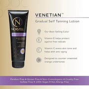 Norvell Venetian Sunless Self Tanner Gradual Color Extender Moisturizing Lotion, 8.5 fl.oz - Self Tanning Cream with Viole...