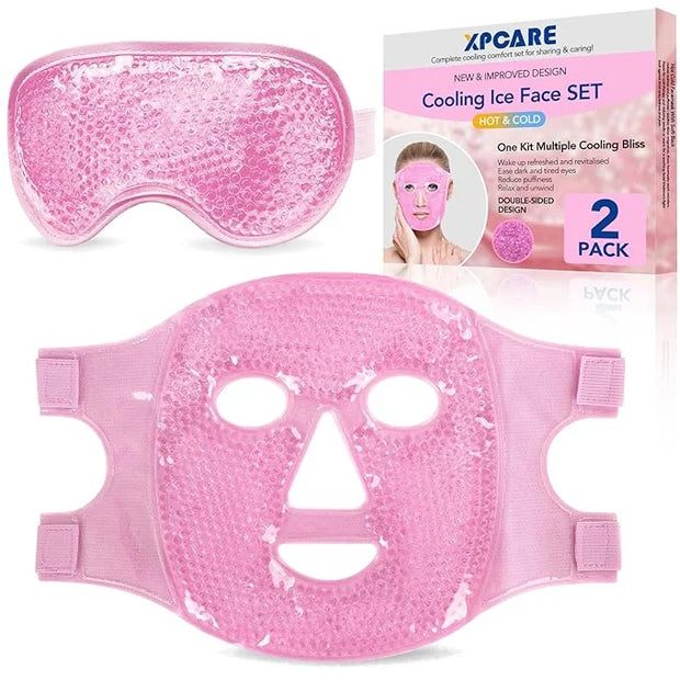 XPCARE Colding Ice Face Mask and Cooling Eye Mask for Puffy Eyes & Migraine Relief Gel Eye Mask Cool Face Ice Masks for Da...