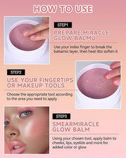 Multi Glow Balm,Miracle Glow Balm Tinted Face Creamy Blush for Women Cheek Lip Eye,Hydrating Lightweight & Blendable Color...