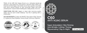 C60 Anti-Aging Face Serum 60ml with Hyaluronic Acid, Plant Stem Cells, Peptides, Vitamins B + C & Anti Aging Wrinkle Compl...