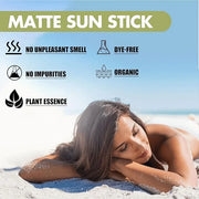 Sun Stick, Matte Sunscreen Stick, Face Sunscreen SPF 50, Body Sunscreen Stick, Travel Size Sunscreen For Women - 0.63 oz
