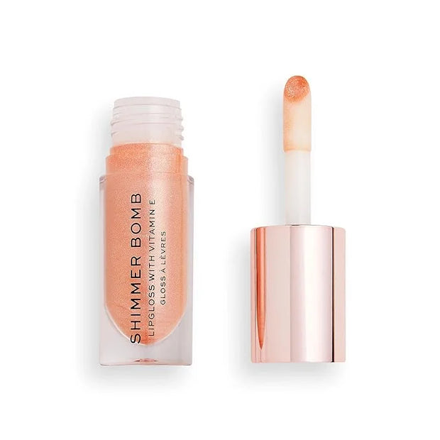 Makeup Revolution, Shimmer Bomb Lip Gloss, Infused With Vitamin E, Shimmery Finish, Available In 6 Shades, Starlight, 4.5m...