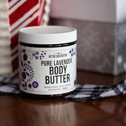 Lavender Body Butter with Shea Butter, Jojoba & Lavender Essential Oil - Natural Lotion for Women, Non-Greasy Moisturizer ...