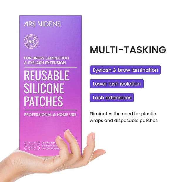 ARSVIDENS Reusable Silicone Patches for Brow Lamination Procedure & Lash Lift, Eco-Friendly Brow and Under Eye Pads for Pr...