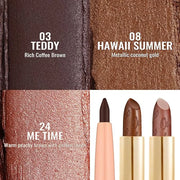 Oulac Lipstick & Lipliner Set 3PCS High Impact Lipcolor with Moisturizing Formula, Vegan Beauty, Full-Coverage Lip Color, ...