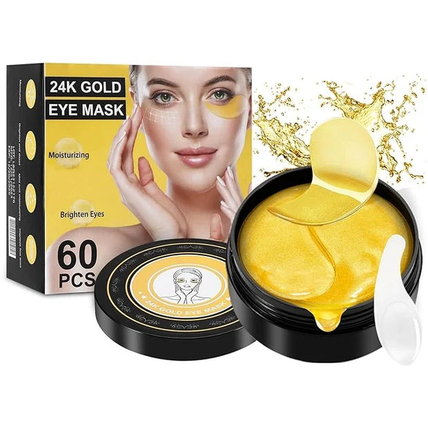 60PCS Under Eye Patches for Women,Under Eyes Masks for Dark Circles and Puffiness, 24K Gold Eyes Bags Treatment, Anti-Wrin...