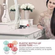 NOLITOY 10 Pieces Clear Lip Gloss Tubes 1.97 Inch Mushroom Shape Plastic Lip Gloss Containers Mini Empty Tube for DIY Cosm...