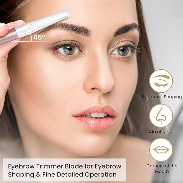 Dermaplaning Tool for Face Exfoliation, with 20 Replaceable Blades, Facial Shaver/Eyebrow Razor, Peach Fuzz Removal Eyebro...