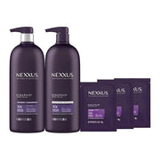 Nexxus Keraphix Shampoo and Conditioner - Damaged Hair Treatment System with Keratin Protein and Black Rice, 2 Count & 3 R...
