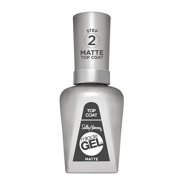 Sally Hansen Miracle Gel™, Matte Top Coat 102, Long Lasting, Gel-Like Formula, No UV Lamp Needed, Clear Nail Polish - Prod...