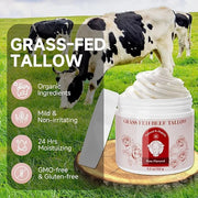 Beef Tallow for Skin, Whipped Beef Tallow For Skin, Tallow Face Moisturizer, Rose-Flavoured Whipped Tallow Face Cream Mois...