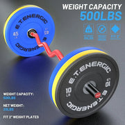 47" Olympic EZ Curl Bar 500-lbs Capacity Steel 2" Barbell - Product Image