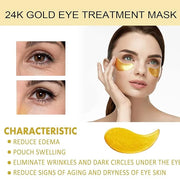 Q.Z.Art 60 Pcs 24K Gold Under Eye Patches, Anti-Aging Eye Mask Infused with Collagen and Hyaluronic Acid - Reduce Dark Cir...