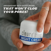 Cleure Hyaluronic Acid & Shea Butter Anti-Aging Night Cream for Sensitive Skin, Gluten, Salicylate, Paraben & Fragrance Fr...