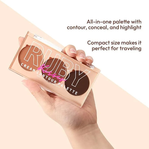 Ruby Kisses Contour Palette 3-in-1 Contour, Conceal, Highlight