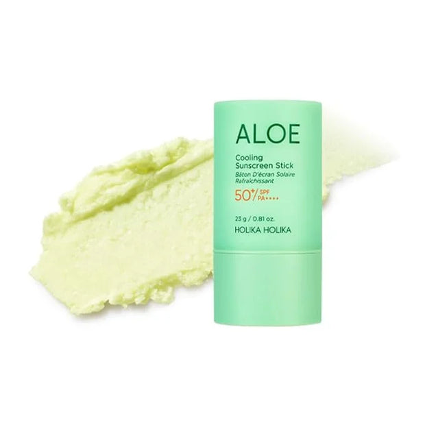 Holika Holika Aloe Cooling Sunscreen Stick: Moisturizing, Soothing, Hydrating, Face & Body, Broad Spectrum, PF 50+, PA++++...