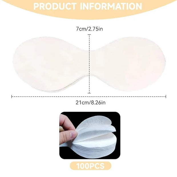 100 Sheets Disposable Eye Mask Paper,Non Woven Eye Care Cotton,Eye Pads for Facials,Patches Paper Eye Covers,DIY Clear Eye...