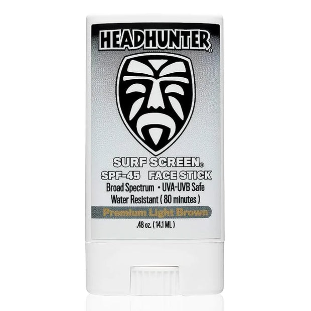 Headhunter Sunscreen Face Stick SPF 45, Waterproof Surf Sunblock for Waterman, Water-Resistant Facial Sunscreen for Ultra-...