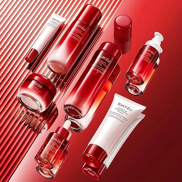 Facial Skin Care Set Anti-Wrinkle Beauty & Personal Care with Cleanser, Toner, Lotion, Essence, Face Cream, Eye Cream, Gif...