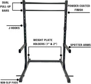 HulkFit Multi-Functional Adjustable Pro Series Squat Stand Squat 2 Pull - Product Image