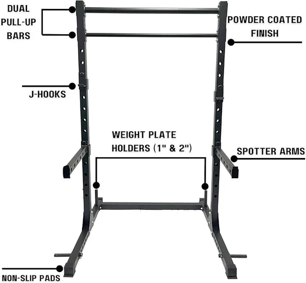 HulkFit Multi-Functional Adjustable Pro Series Squat Stand Squat 2 Pull - Product Image