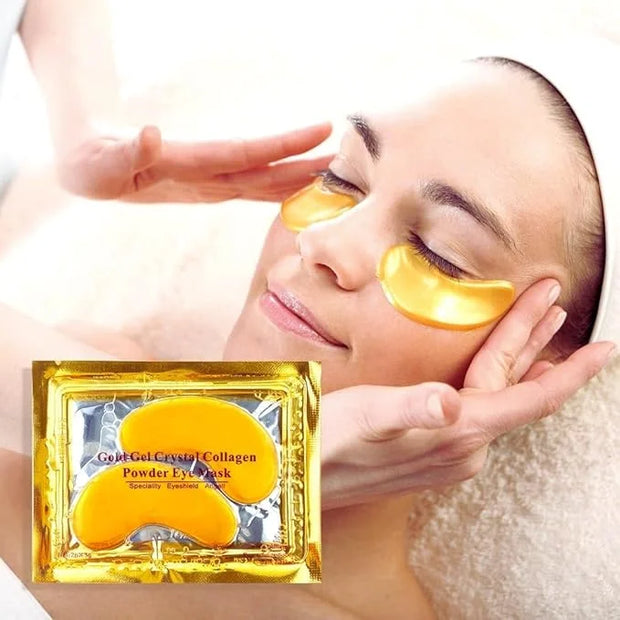 MS Under Eye Mask, Hydrogel Eyepatch, Eyepad Crystal 24K Gold, Skincare Collagen Korean Eye Mask, Puffy Eyes, Wrinkles Gel...