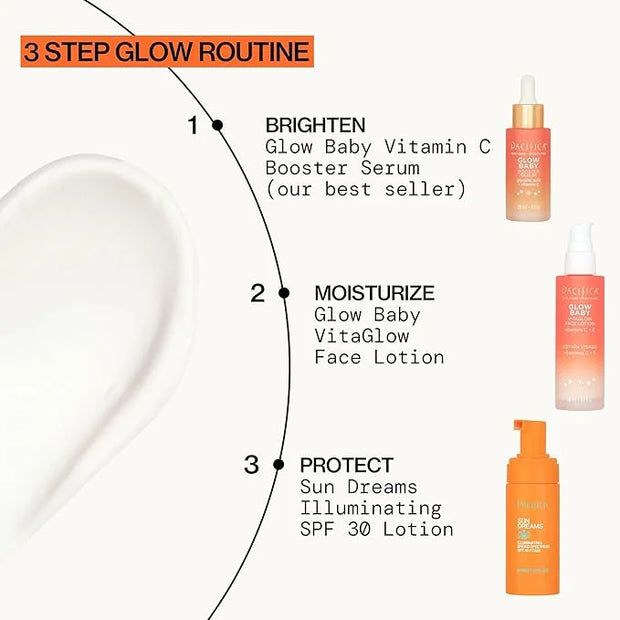 Pacifica Face Moisturizer - Vitamin C Face Lotion Glow Baby VitaGlow Face Moisturizer Glow Recipe, Vitamin E, Antioxidants...