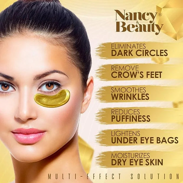 Under Eye Patches - 24K Gold Under Eye Mask, Dark Circles Under Eye Treatment Mask, Anti-Wrinkle Under Eye Bag Treatment f...