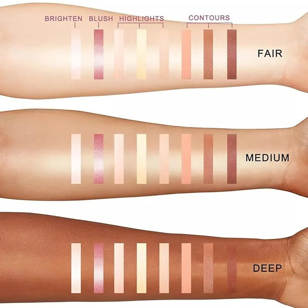 Youngfocus Cosmetics Cream Contour Best 8 Colors Contouring Foundation - Highlighting Makeup Kit/Concealer Palette - Vegan...