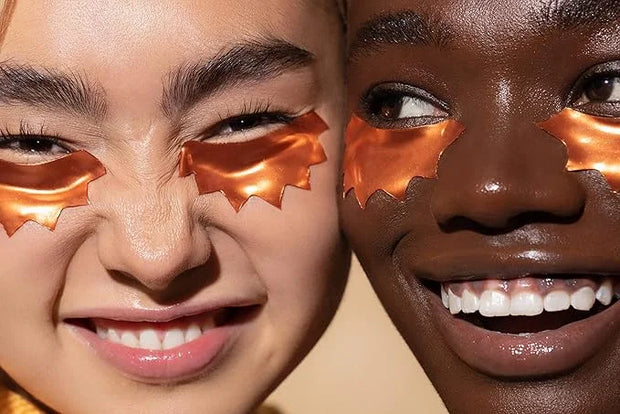 Live Tinted Rays Copper Peptide Eye Masks - Cooling, Brightening, and Nourishing Under Eye Patches, Reduces Fine Lines, De...