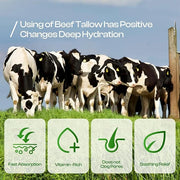 SADOWAY Beef Tallow for Skin: Handmade Beef Tallow for Face - Organic Grass-Fed Whipped Beef Tallow and Honey Balm Tallow ...
