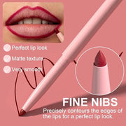 evpct 6Pcs Retractable Lip Liner Pencils Set Pack for Shaping & Sculpting Lips, Ruby Mauve Red Rose Nude Pink Plum Purple ...