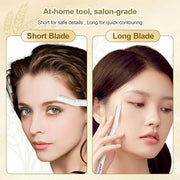 Eco-Friendly Women's Dermaplaning Razor - Multipurpose Exfoliating Tool with Anti-Cut Blades & Biodegradable Handle for Si...