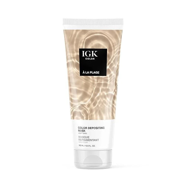 IGK Hair Gloss Toner & Color Depositing Mask | Light Sand Semi-Permanent | Vegan + Cruelty Free | A La Plage - Product Image