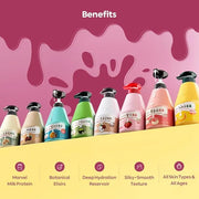 WELCOS Kwailnara Dalgona Milk Body Lotion & Body Wash Set – Energizing & Moisturizing Korean Skincare Set with Dalgona Ext...