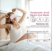 Disposable Hyaluronic Acid Eye Masks for Sleep & Relaxation, Heated Steam Eye Masks for Spa & Travel,Relieving Dry Eyes, D...