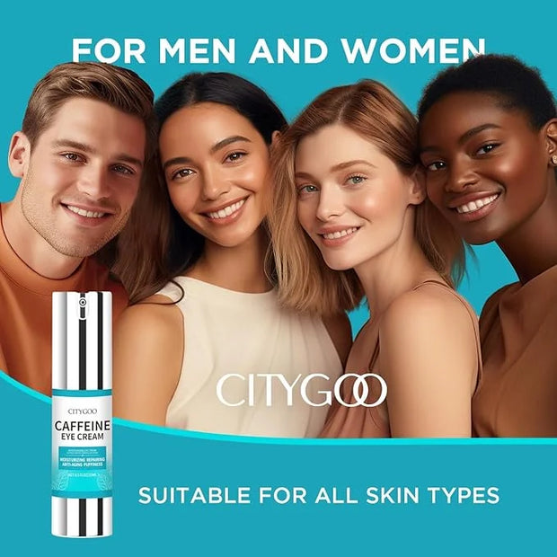 CITYGOO Caffeine Eye Cream for Puffiness: Eye Cream Reduce Dark Circles Wrinkles Fine Lines - Anti Aging Eye Cream - Produ...