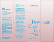 MILKTOUCH Dew Stain Sheer Lip Gloss (01 Morning Haze, 0.14 Fl Oz (Pack of 1)) - Product Image