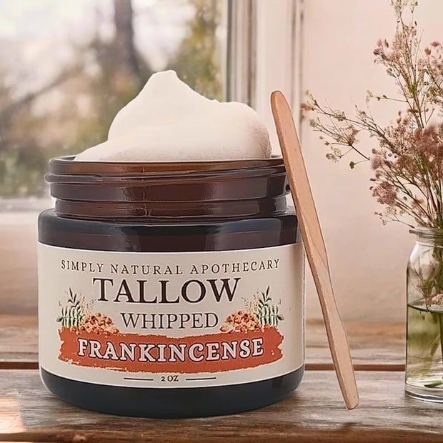 Beef Tallow for Skin Care, Face, Hands - Natural Moisturizer - Whipped - Organic Grass-Fed Beef Fat - Vitamins A, D, E, K ...