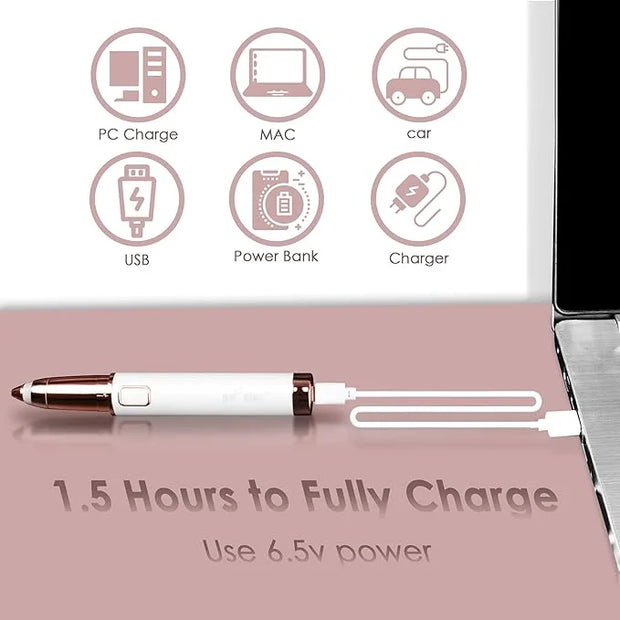 gurelax Eyebrow Trimmer for Women,Electric Eyebrow Hair Remover, Painless Brow Razor Shaper with LED Light, USB Rechargeab...