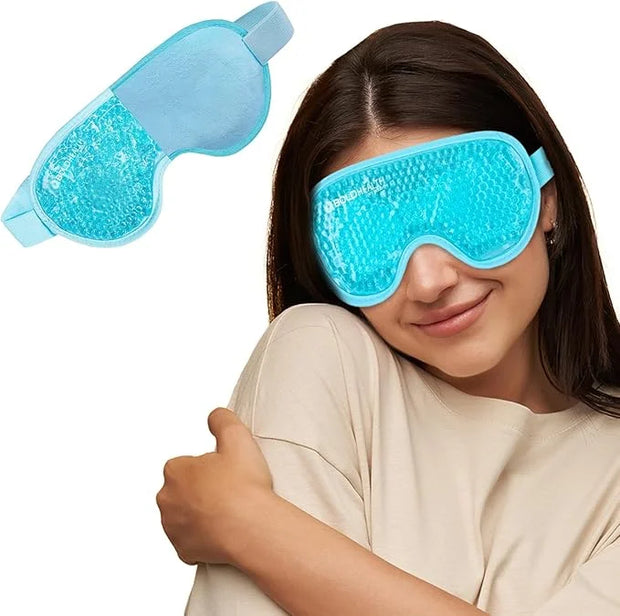 Polyester Eye Mask Cooling Gel With Beads For Dark Circles, Dry Eyes, Cooling Eyes, Redness, Eye Patches Eye Cooling Gel P...