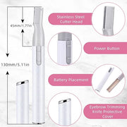 Chumia 2 Pcs Electric Eyebrow Trimmer Women Precision Face Razors Mini Shaver with Comb Christmas Women Gift Battery Opera...